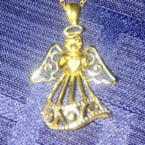 Gold and Silver Angle Necklace